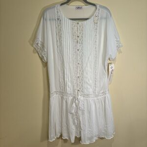 Vintage Gilead White Lace Nightgown Set – 2pc, Made in USA, Size Large, NWT